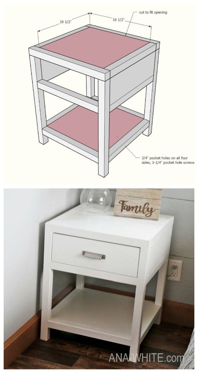 Simple Modern Bedside Table | Ana White